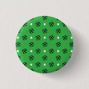 Lucky Hearts Shamrock Button