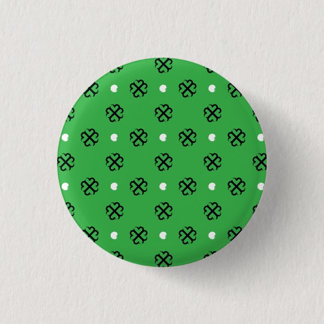 Lucky Hearts Shamrock Button (Front)