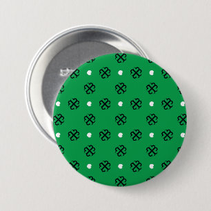 Lucky Hearts Shamrock Button