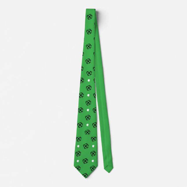 Lucky Hearts Shamrock Necktie (Front)