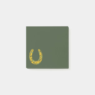 Lucky Horseshoe Covered in Gold Coins and Clovers Post-it Notes