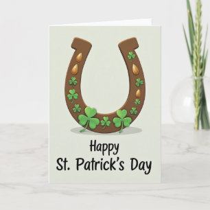 Lucky Horseshoe Gold Foil Card