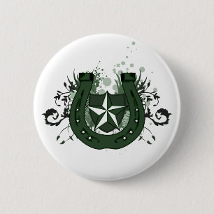 lucky horseshoe : hi-fi : 2 inch round button
