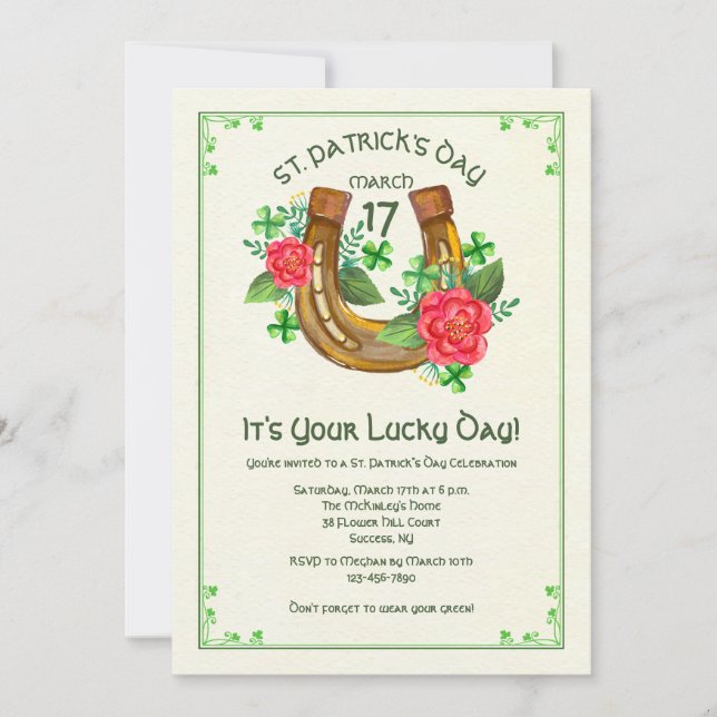 Lucky Horseshoe Invitation (Front)