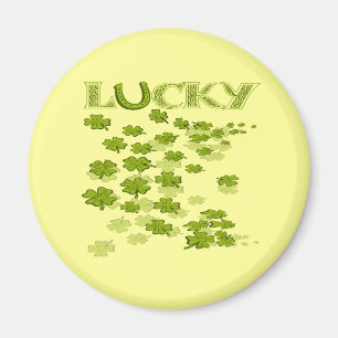 Lucky HorseShoe Shamrocks Magnet
