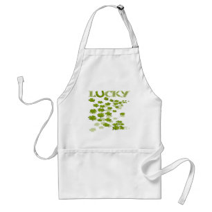 Lucky HorseShoe Shamrocks Standard Apron