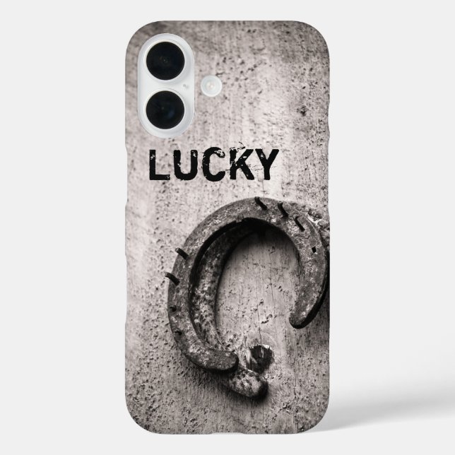 Lucky Horseshoe Vintage Western Sepia Photograph Case-Mate iPhone Case (Back)