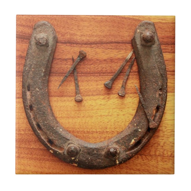 Lucky Horseshoe with Nails Tile (Front)