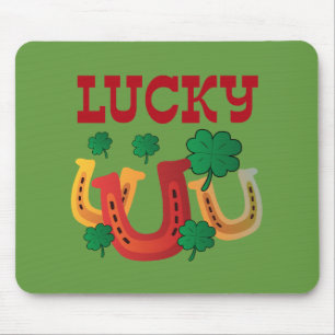 Lucky Horseshoes Mouse Pad
