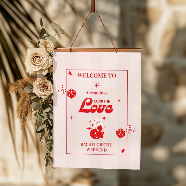 Lucky In Love Bachelorette Weekend Hanging Tapestry (Creator Uploaded)