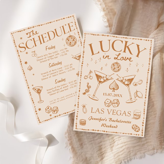 Lucky In Love Bachelorette Weekend Invitation (Creator Uploaded)