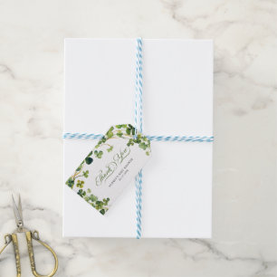 Lucky in Love Bridal Shower Green Shamrock  Gift Tags