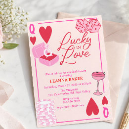 Lucky in Love, Bridal Shower, Lucky, Invitation