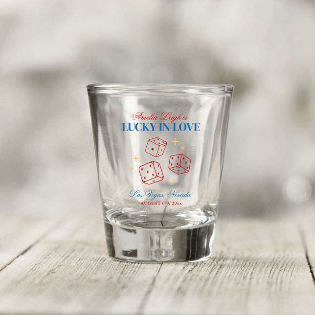 Lucky In Love Casino Bachelorette Weekend Shot Glass (Creator Uploaded)