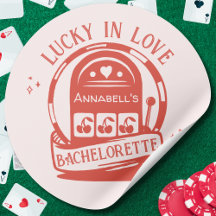 Lucky in Love Casino Hand Drawn Vegas Bachelorette
