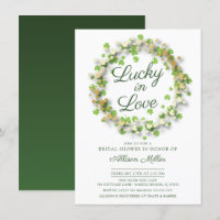 Lucky in Love Golden Shamrocks Bridal Shower