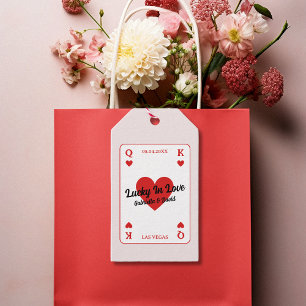Lucky In Love Hearts Couples Shower Favor Gift Tags