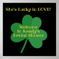 Lucky in Love Irish Themed Bridal Shower Welcome