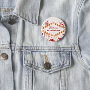 Lucky in Love Las Vegas Bachelorette Casino Party 2 Inch Round Button