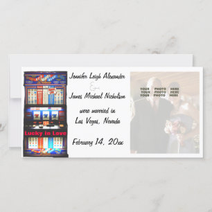 Lucky in Love Las Vegas Mariage Faire-part