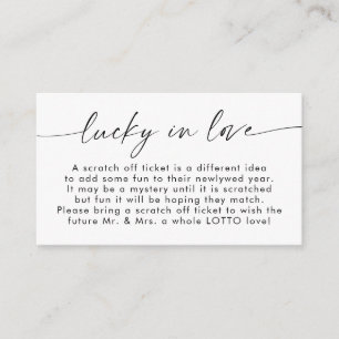Lucky In Love, Lottery Ticket Insertion Carte