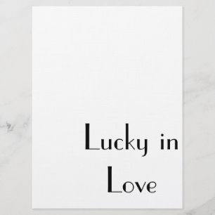 "Lucky in Love" , mariage, engager ou invitation d