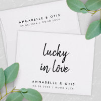 Lucky in Love | Minimalist Wedding Lottery Ticket