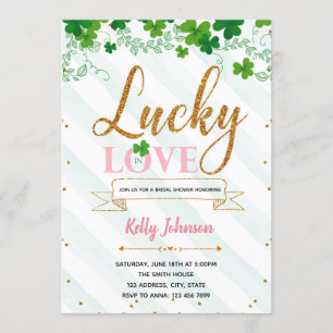 Lucky in love party invitation
