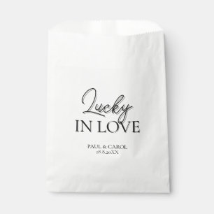 Lucky in Love Personalized Paper Bag 