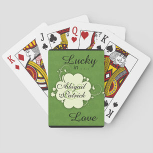 Lucky in Love Personalized Shamrock Design Cards