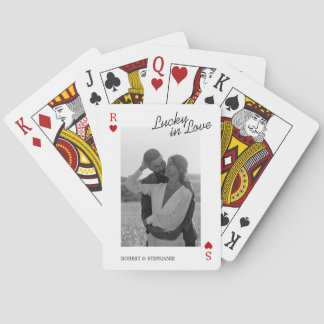 Lucky in Love Photo Couple Poker Cards