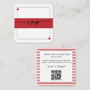 Lucky in Love RSVP QR Code Enclosure Card