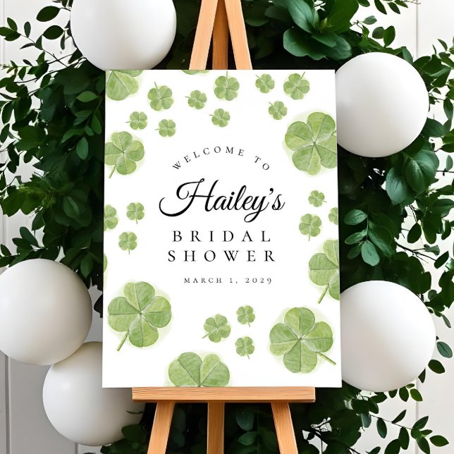 Lucky in Love Shamrock Affiche de bienvenue Fête d (Créateur téléchargé)