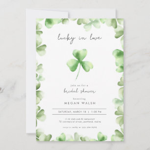 Lucky in Love Shamrock nuptiale invitation