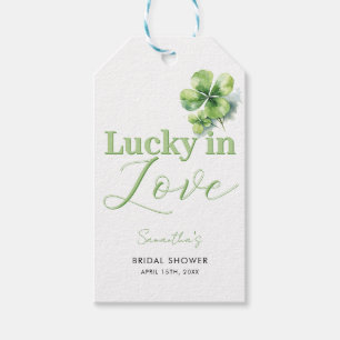 Lucky in Love St Patrick's Bridal Shower  Gift Tags