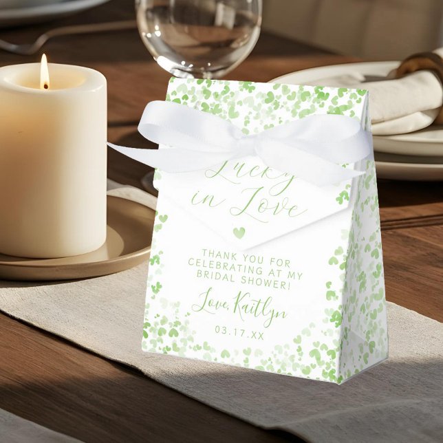 Lucky In Love St. Patrick's Day Bridal Shower Favor Box (Creator Uploaded)