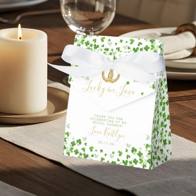 Lucky In Love St. Patrick's Day Bridal Shower Favor Box (Creator Uploaded)