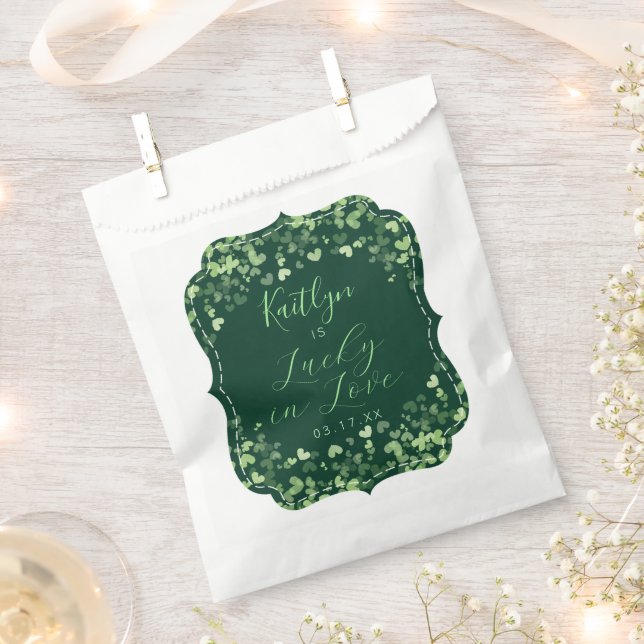 Lucky In Love St. Patrick's Day Bridal Shower Favour Bag (Clipped)