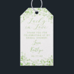 Lucky In Love St. Patrick's Day Bridal Shower Gift Tags<br><div class="desc">Celebrate in style with these sweet, modern and very trendy "Lucky in Love" bridal shower gift tags. The design features green watercolor love hearts with matching easy to personalize wording which is perfect for a St. Patrick's day or Irish themed wedding celebration. Matching items can be found in the collection....</div>