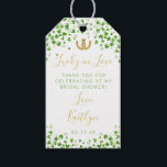Lucky In Love St. Patrick's Day Bridal Shower Gift Tags<br><div class="desc">Celebrate in style with these sweet, modern and very trendy "Lucky in Love" bridal shower gift tags. The design features green watercolor clover leaf shamrocks with an interlocking set of lucky horseshoes and matching easy to personalize wording which is perfect for a St. Patrick's day or Irish themed wedding celebration....</div>