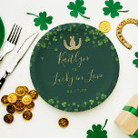 Lucky In Love St. Patrick's Day Bridal Shower Paper Plate<br><div class="desc">Celebrate in style with these modern and very trendy bridal shower or birthday party paper plates. This design is easy to personalize with your special event wording and your guests will be thrilled when they see these fabulous plates. Matching items can be found in the collection.</div>