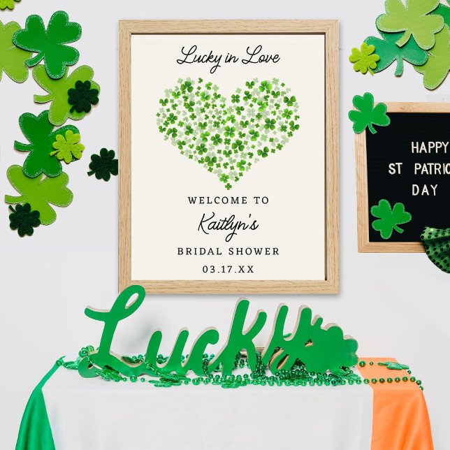 Lucky In Love St. Patrick's Day Bridal Shower Poster (Creator Uploaded)