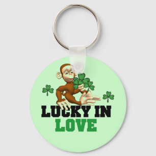 Lucky in Love St. Pat's Tshirts and Gifts Keychain