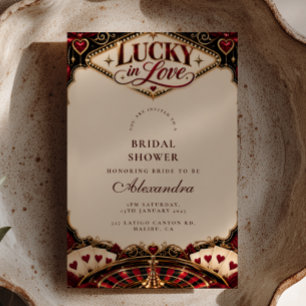 Lucky in Love Vegas Bridal Shower Invitation