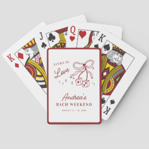 Lucky in Love Vegas Casino Dice Bow Bachelorette Playing Cards
