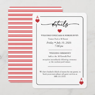 Lucky in Love Wedding Details Card