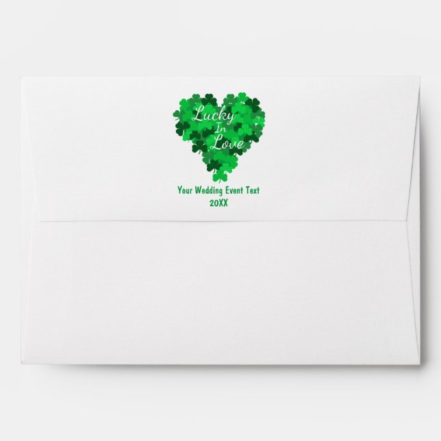 Lucky In Love Wedding Event Envelope (Back (Top Flap))