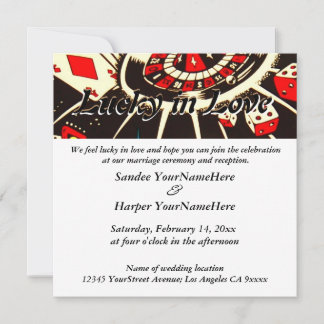 Lucky in Love Wedding Invitation