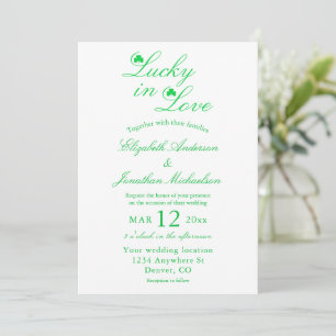 Lucky In Love Wedding Invitation