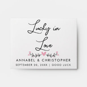 Lucky in Love Wedding Lottery Ticket favour Envelope